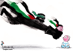 Hamas superhero by Christo Komarnitski