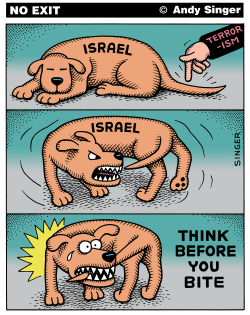 THINK BEFORE YOUR BITE ISRAEL by Andy Singer