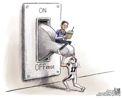 BILLS ON AND OFFENSE by Adam Zyglis