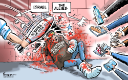 GAZA STRIKES AND AID by Paresh Nath