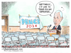 PENCE DROPS OUT 2024 by Dave Granlund