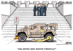 SENATOR TUBERVILLE PLACES BOOT HOLD ON MILITARY by R.J. Matson