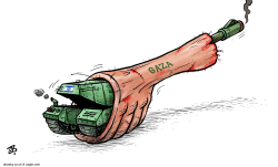 GROUND WAR IN GAZA  by Emad Hajjaj