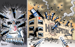 TARGETING HOSPITAL IN GAZA by Paresh Nath