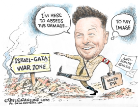 CORRECT COPY - MUSK ANTI-SEMITIC REMARKS by Dave Granlund