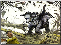 RAMPAGING AIDS IN AFRICA by Tayo Fatunla