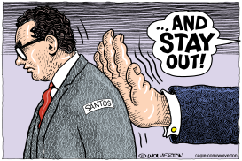 SANTOS OUSTED by Monte Wolverton