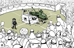 MASSACRE IN THE ARENA  by Emad Hajjaj