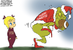 THE PLAYOFF COMMITTEE WHO STOLE CHRISTMAS  by Jeff Koterba