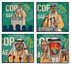 CONFLICT OF INTERESTS AT COP 28 by Peter Kuper