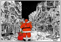 TRAGEDY OF CHRISTMAS IN GAZA by Tayo Fatunla