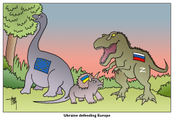 UKRAINE DEFENDING EUROPE by Arend van Dam