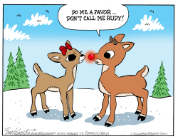 RUDOLPH THE RED NOSED REINDEER by Bob Englehart