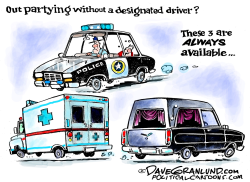 NEW YEAR DESIGNATED DRIVERS by Dave Granlund