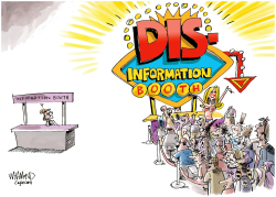 DISINFORMATION BOOTH by Dave Whamond