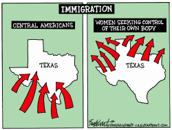IMMIGRATION IN TEXAS by Bob Englehart