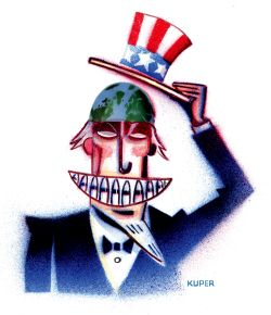UNCLE SAM SELLING WEAPONS AROUND THE WORLD by Peter Kuper