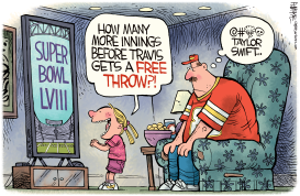 TAYLOR SWIFT SUPER BOWL by Rick McKee