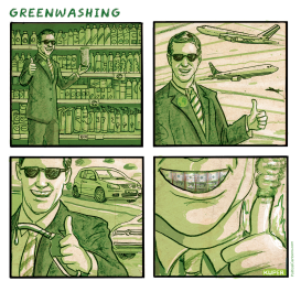 GREEN WASHING PROMOTER by Peter Kuper