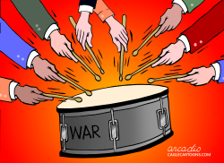 MANY ARE PLAYING THE DRUM. by Arcadio Esquivel