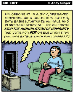 POLITICAL ATTACK ADS by Andy Singer