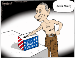 PUTIN INTERFERING WITH ELECTION by Bob Englehart