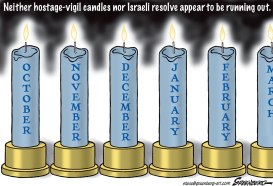 ISRAELI HOSTAGES CANDLES by Steve Greenberg