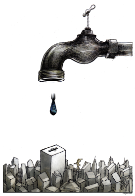WATER AND POLITICS by Angel Boligan