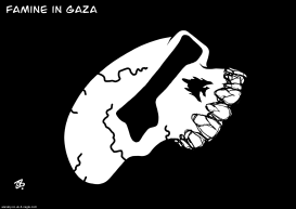 FAMINE IN GAZA by Emad Hajjaj