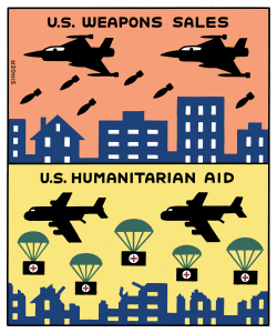 WEAPON SALES HUMANITARIAN AID by Andy Singer