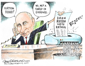 PUTIN WINS RUSSIA ELECTION 2024 by Dave Granlund