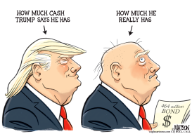 TRUMP UNABLE TO PAY $464 MILLION BOND by R.J. Matson