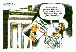 TRUMP SELLING BIBLES by Jimmy Margulies