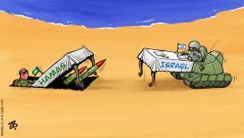 ISRAEL - HAMAS NEGOTIATION   by Emad Hajjaj