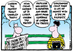 CARBON TAX PROTESTERS by Ingrid Rice