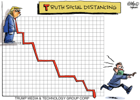 TRUTH SOCIAL DISTANCING by Dave Whamond