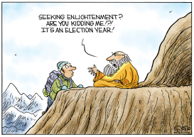 ENLIGHTENMENT SKIPS A YEAR by Christopher Weyant