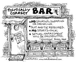 POLITICALLY CORRECT BAR by Sandy Huffaker