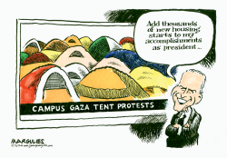 CAMPUS GAZA TENT PROTESTS by Jimmy Margulies