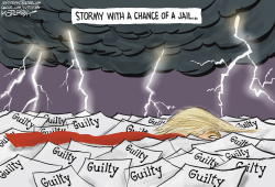 STORMY WITH A CHANCE OF JAIL by Jeff Koterba