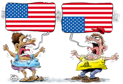 NATIONAL FLAG ARGUMENT by Daryl Cagle