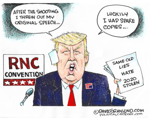 Trump RNC speech by Dave Granlund