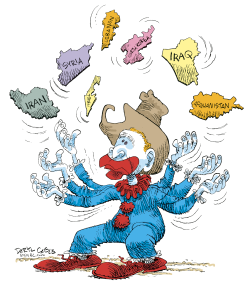 WORLD JUGGLING  by Daryl Cagle