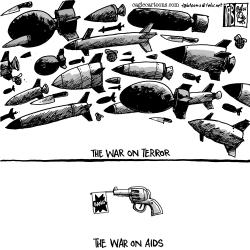 THE WAR ON AIDS by Tab