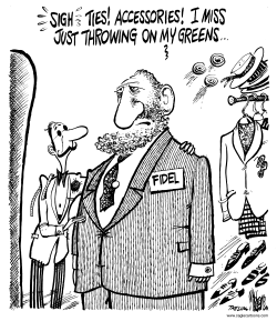 CASTRO WEARS SUIT by Mike Lane