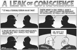 A LEAK OF CONSCIENCE- GRAYSCALE by R.J. Matson