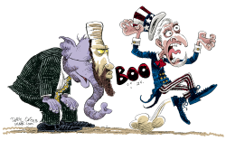 REPUBLICAN SCARE TACTICS  by Daryl Cagle