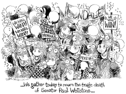 Wellstone Memorial Service by Daryl Cagle