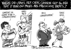 LOCAL PAGING CONGRESSMAN CANNON  by Pat Bagley
