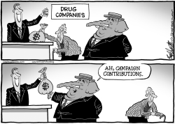 DRUG COMPANY MONEY by Bob Englehart